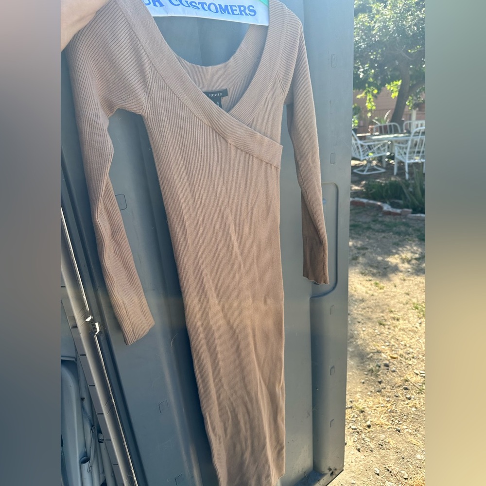 Long sweater knit dress